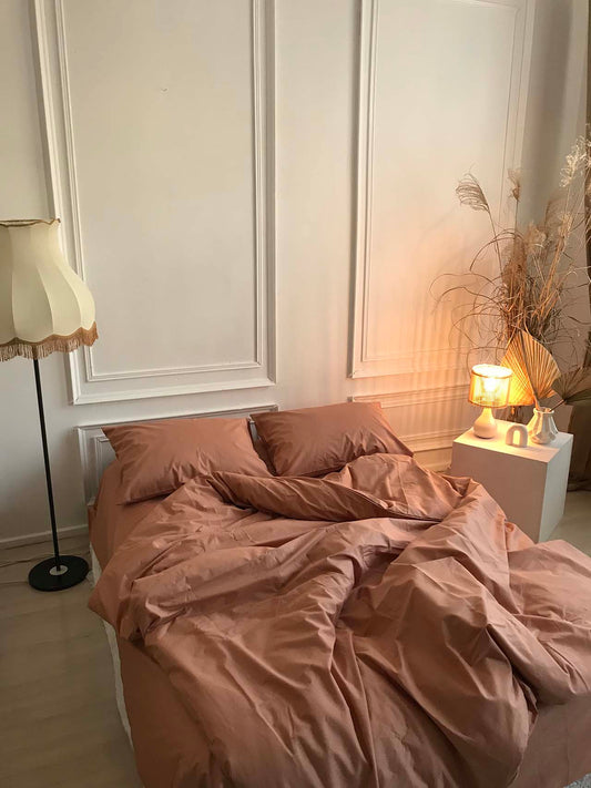 Набір постільної білизни з Ранфорсу, 100% бавовна, колір шоколад