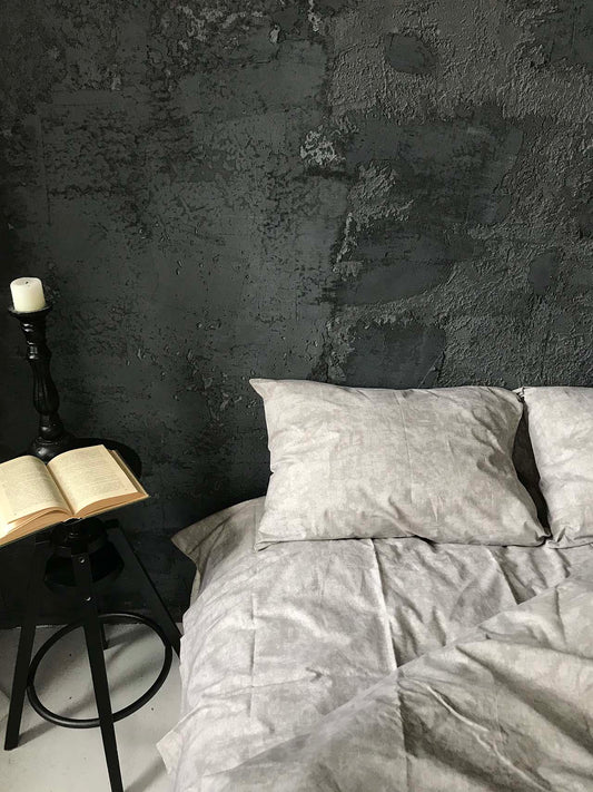 Набір постільної білизни з Ранфорсу, 100% бавовна, колір сірий