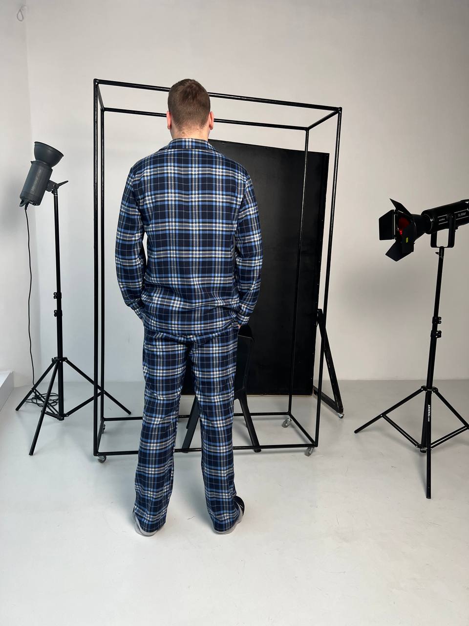 Чоловіча піжама з 100% бавовни. Синій - Original Textile