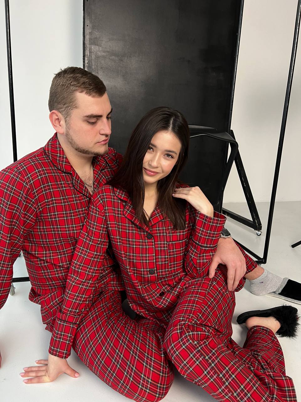 Чоловіча піжама з 100% бавовни. Червоний - Original Textile