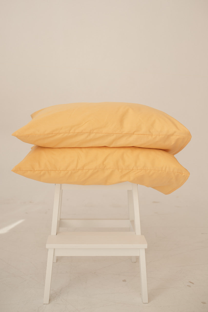 Набір постільної білизни 100% бавовна, колір жовтий - Original Textile