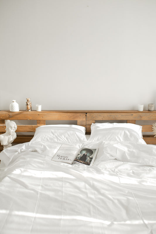 Набір постільної білизни 100% бавовна, колір білий - Original Textile