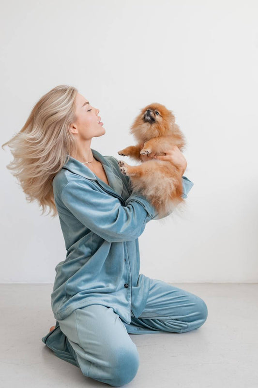 Тепла Жіноча піжама на ґудзиках Велюр плюш . Сорочка та штани . Колір Фісташка QC