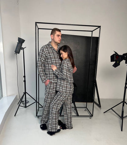 Чоловіча піжама з 100% бавовни. Сірий - Original Textile