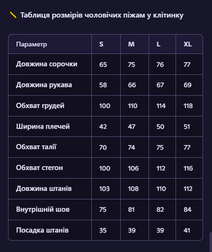 Парні піжами в клітинку фемілі лук  для фотосесій, з тканини Байка