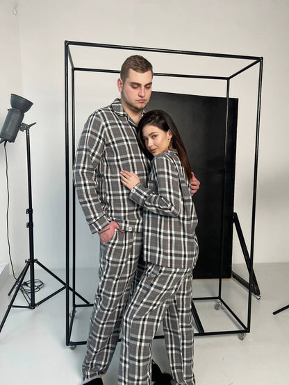 Чоловіча піжама з 100% бавовни. Сірий - Original Textile