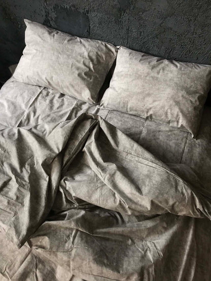 Набір постільної білизни з Ранфорсу, 100% бавовна, колір сірий