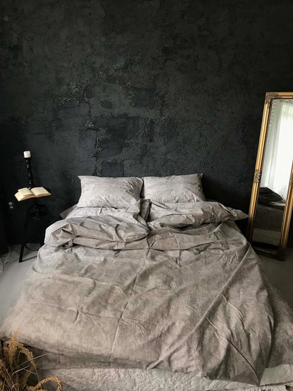 Набір постільної білизни з Ранфорсу, 100% бавовна, колір сірий