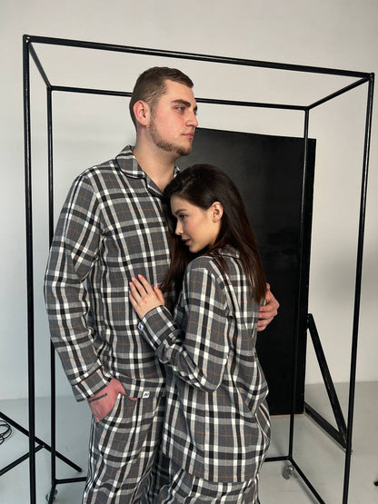 Чоловіча піжама з 100% бавовни. Сірий - Original Textile