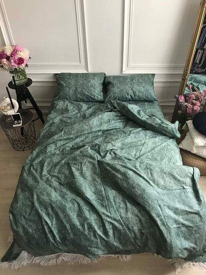 Набір постільної білизни з Ранфорсу, 100% бавовна, колір зелений