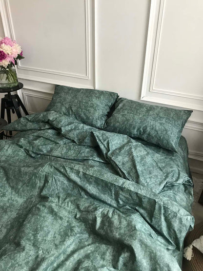 Набір постільної білизни з Ранфорсу, 100% бавовна, колір зелений