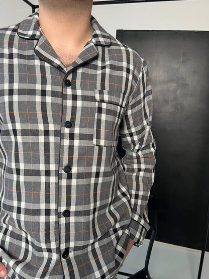 Чоловіча піжама з 100% бавовни. Сірий - Original Textile