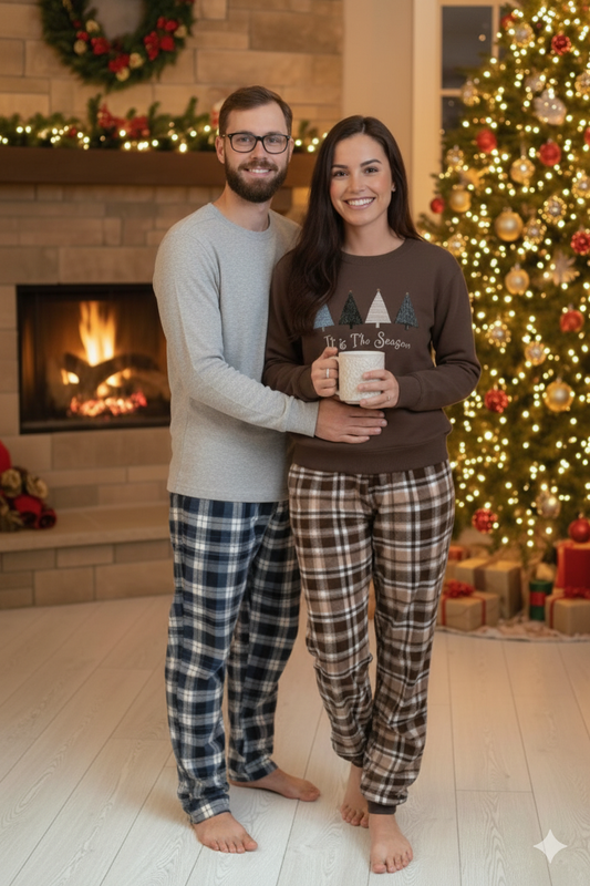 Парні теплі піжами "Скандинавія" та "Святковий Затишок" — Комплекти зі 100% бавовни з начосом