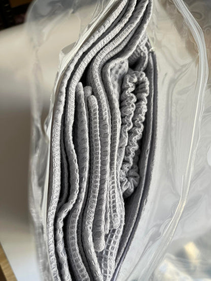 Чоловічий банний набір: кілт + рушник, світло-сірий