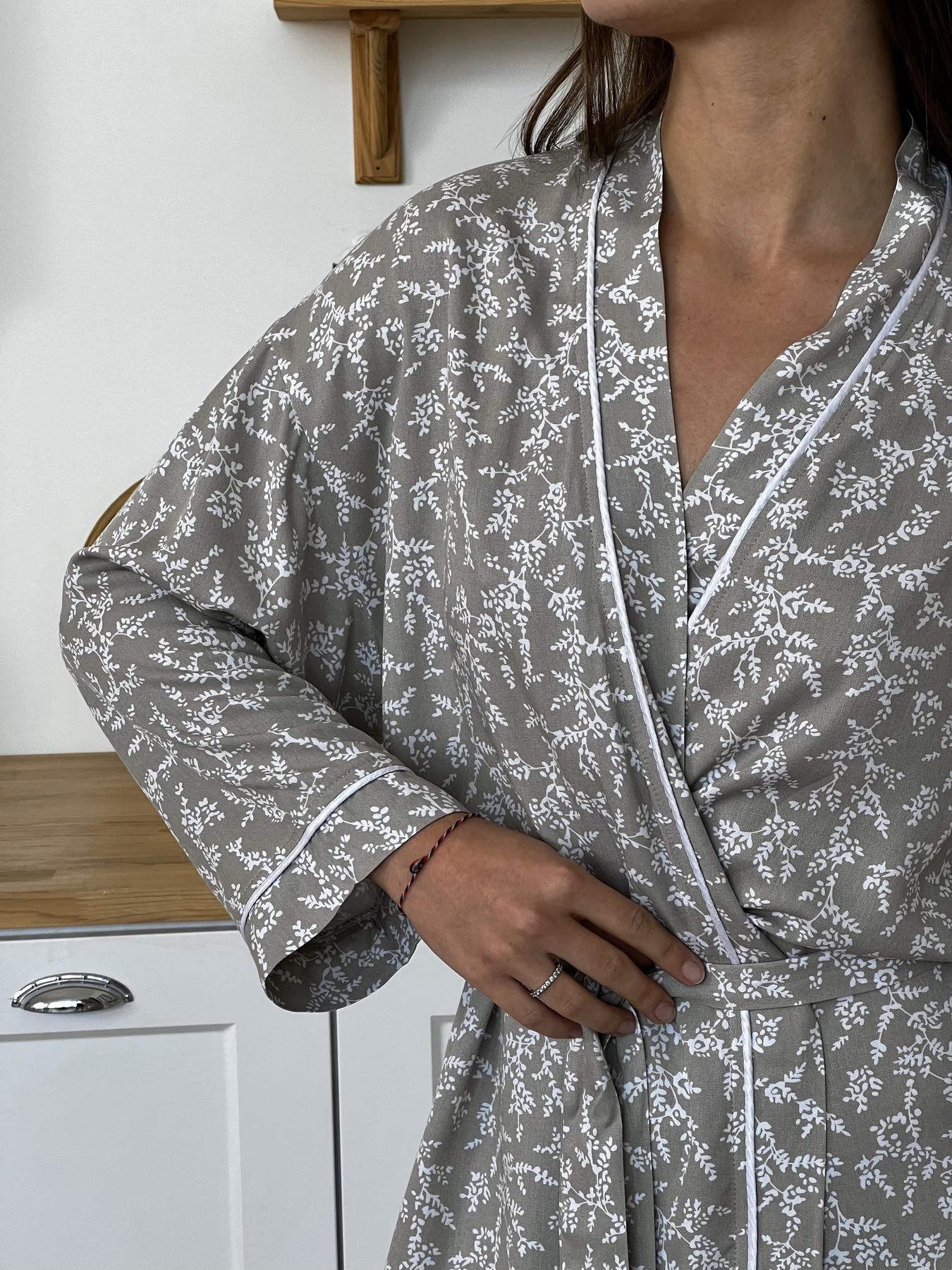 Жіночий легкий халат кімоно з віскози грейдж, з поясом і внутрішньою зав'язкою, Ніжність