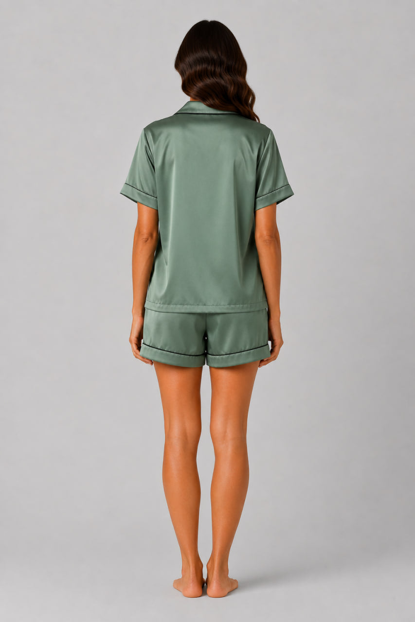 Піжамний комплект BOBRAND оливковий вид спереду