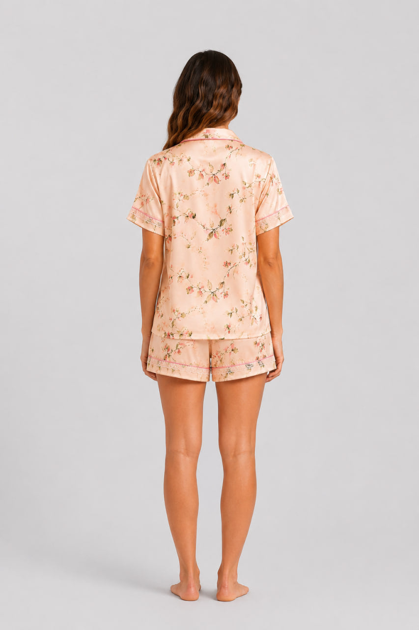 Преміальна сатинова тканина піжами BOBRAND Floral Summer
