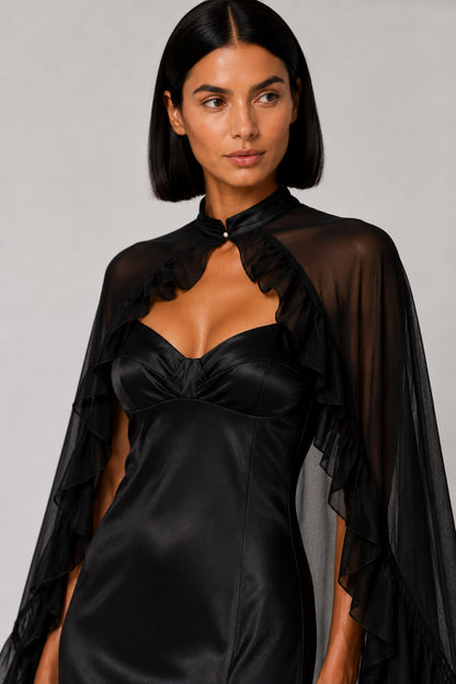 Жіноча шовкова нічна сорочка з накидкою BOBRAND “Lady Intrigue” — фото 4