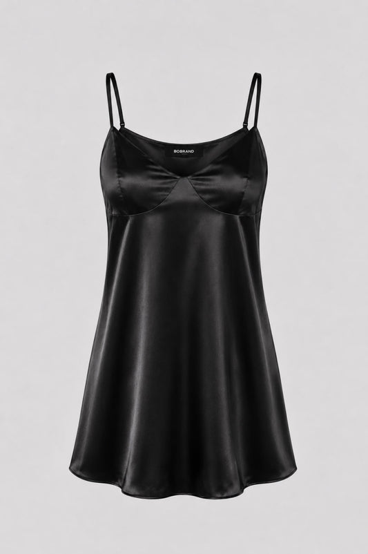 Нічна сорочка BOBRAND “Black Lady” (матеріал: віскозна, колір чорний)